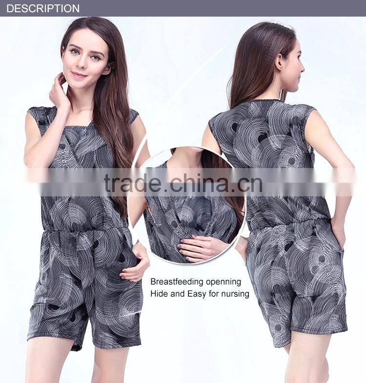 Leisure Maternity Summer Outlet Atheleisure Nursing Clothing Hide Breastfeeding Opening Clothes