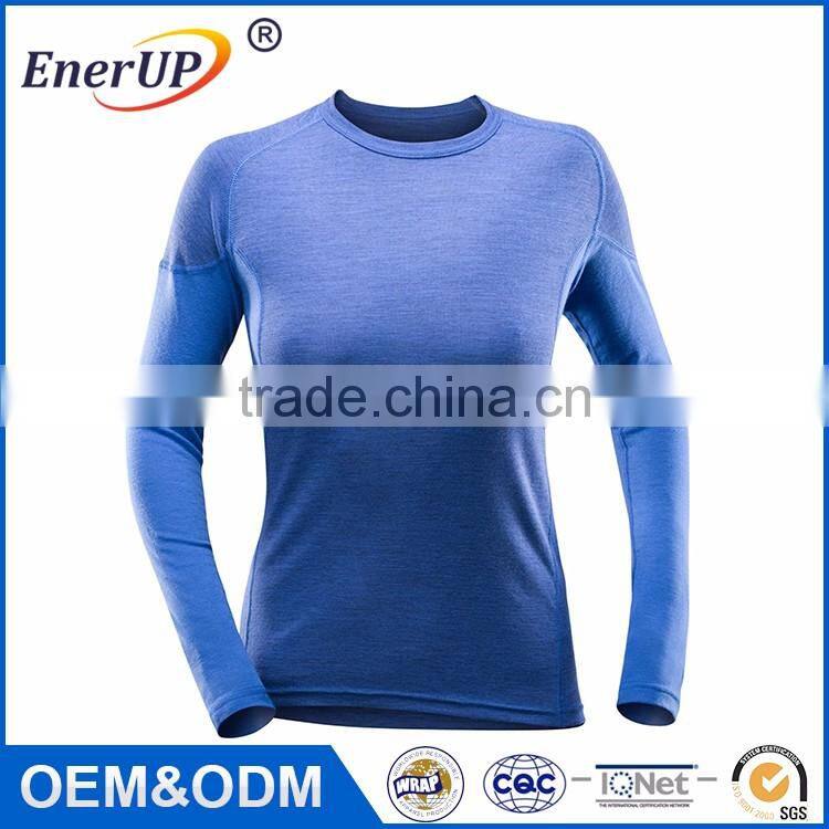 Running Sport Wear Women Clothing Thermal Wicking Antibacterial Gym Long Sleeve Elongated T Shirt