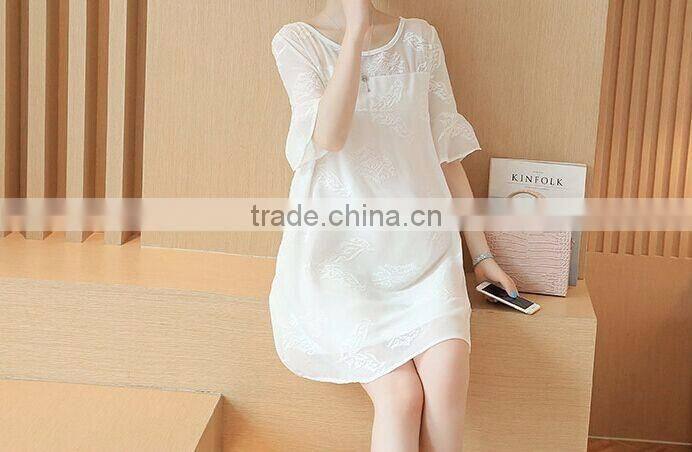 F20014M factory price maternity clothing short sleeve lace maternity dress