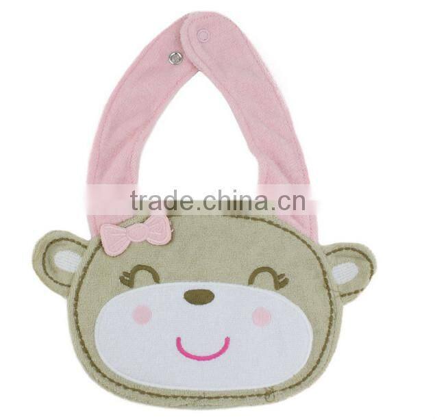 Wholesale alibaba applique cotton custom soft animal wholesale dental baby bibs necklace