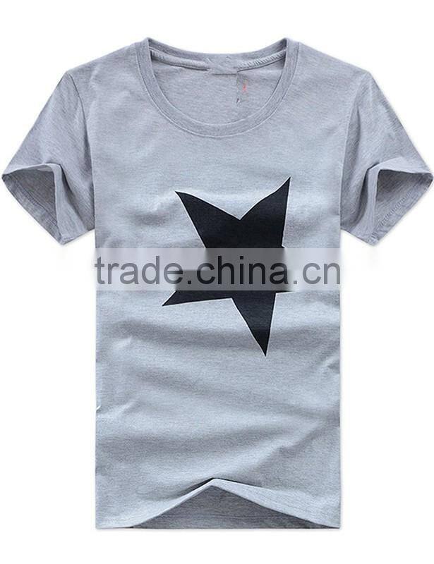 Custom star design printing cheap t-shirt made in China