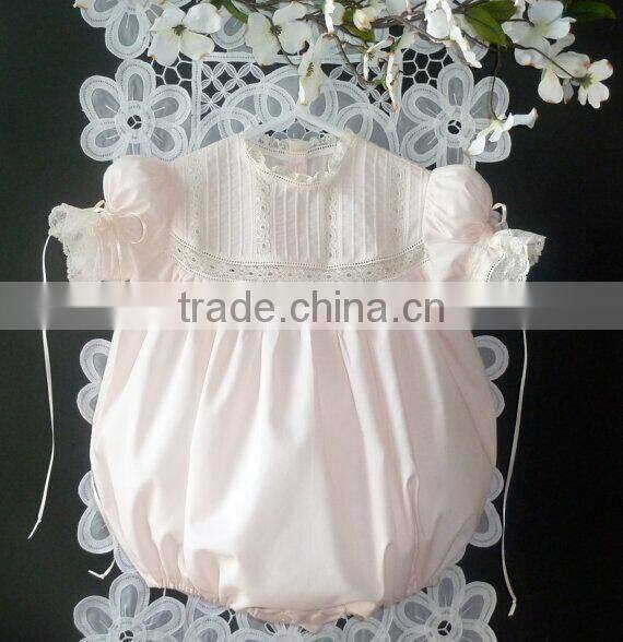 Baby Girls First Birthday Bubble Toddlers Baptism Romper Kids Pink Boho Clothing