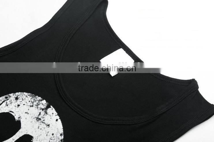 wholesale alibaba fashion design Skull Pattern Fitted Men vests