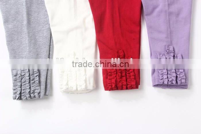 Hot Fashion Baby Leggings Girls Ruffled Panties Wholesale Knit Baby Girl Pants