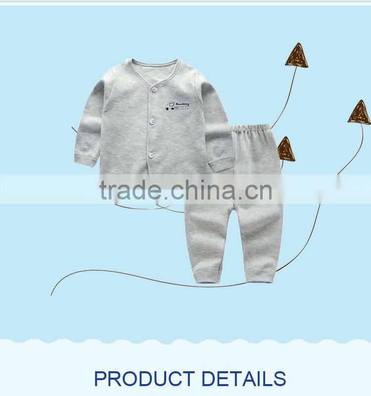 2017 Summer baby toddler wear clothes set long sleeve cotton kids clothes baby pyjamas