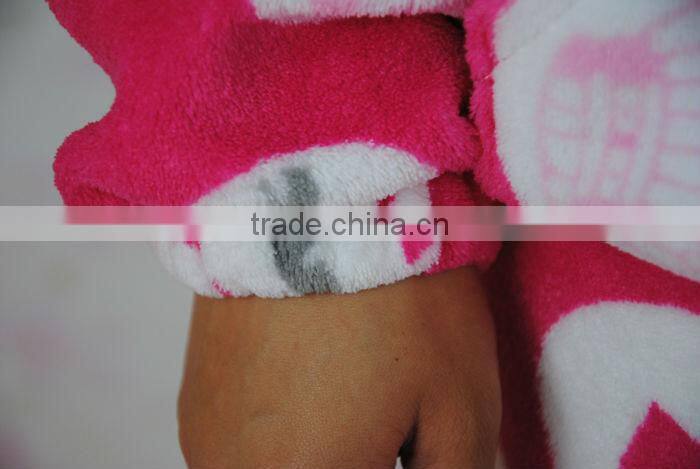 girls' lovely polyester coral fleece pajama