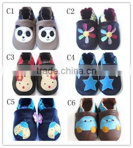 cute pattern for soft sole baby shoes for boy