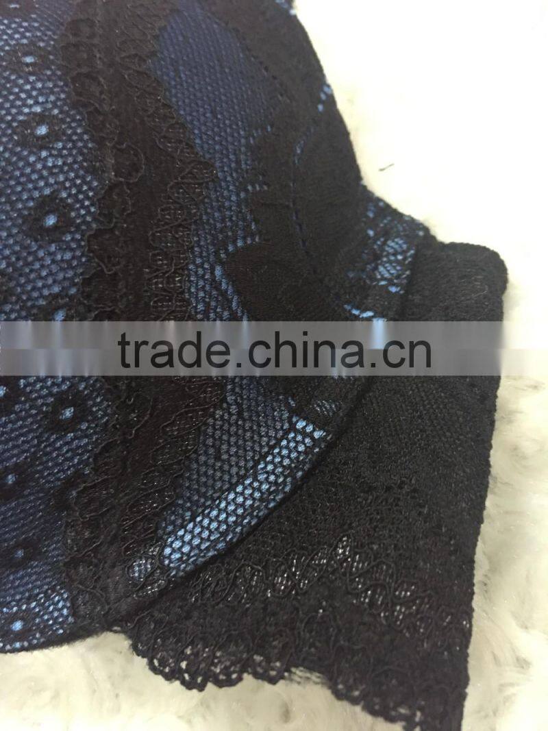 hot sale girl underwear elegant comfortable high quality Molding Cup sexy lace net bra panty