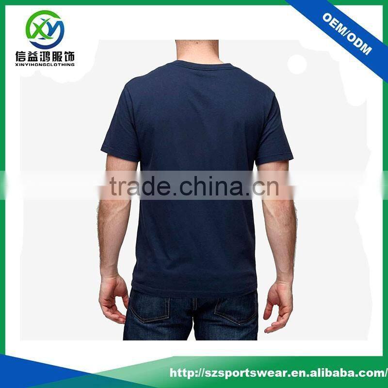 High quality custom V neck 95% cotton 5% elastane t shirt with your own logo printing shirts for men