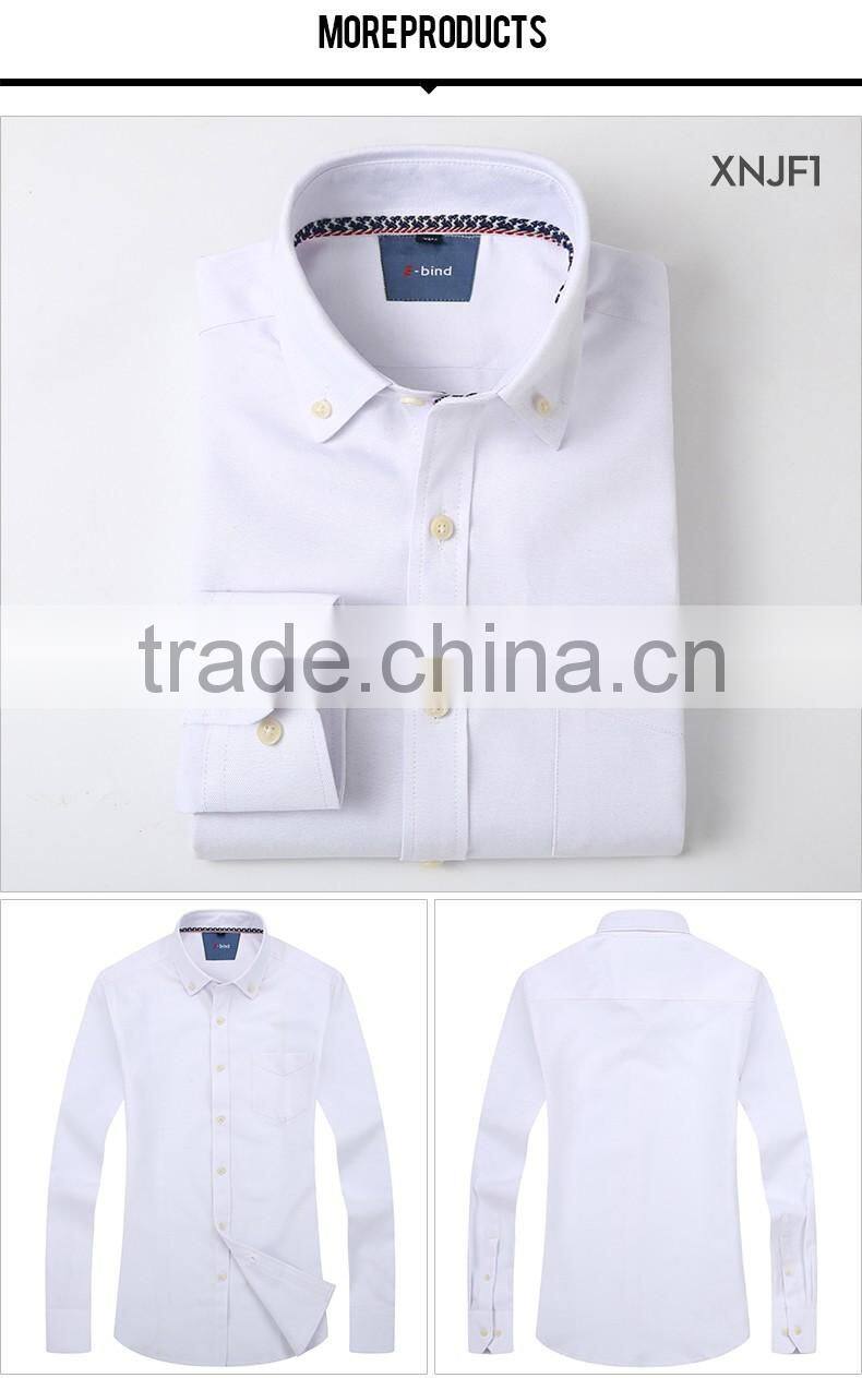 2016 spring season new arrival casual 50% cotton oxford model man shirt for China supplier