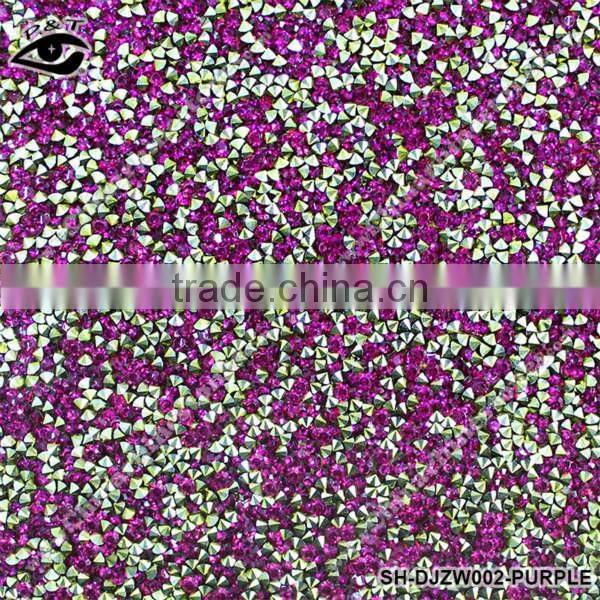 New Designs Hot fix rhinestone mesh iron on crystal mesh trim Adhesive Rhinestone Transfer Sheets