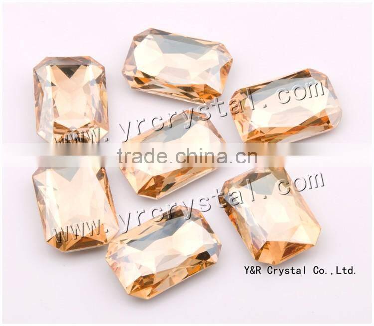 4627 Octagon Crystal 18*25mm Gold Shadow Color stones for decorate shoes