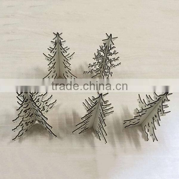 New Arrival DIY 3D Wood Tree Decoration Laser Cut Craft