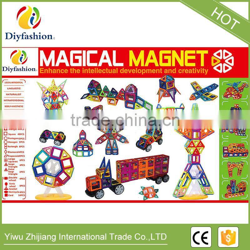 77pcs Kids educational construction set toys plastic magnetic building blocks