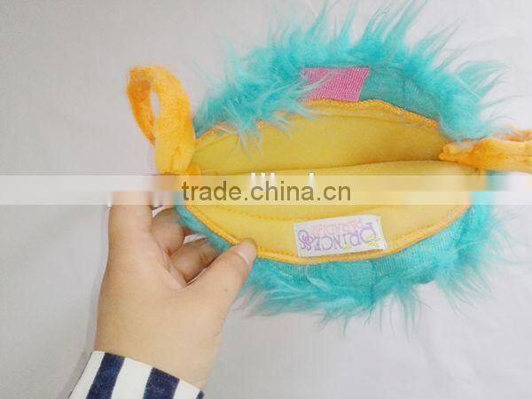 New design fancy animal shaped plush coin purse frame for kids