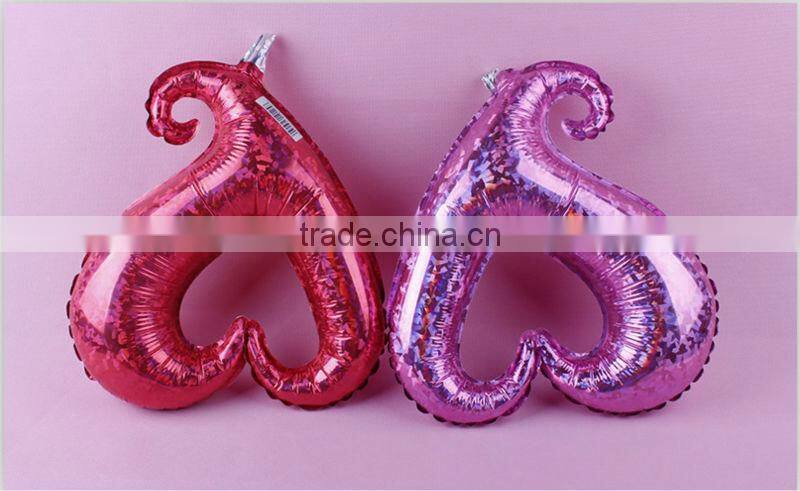 2014 new design heart shape foil helium balloon