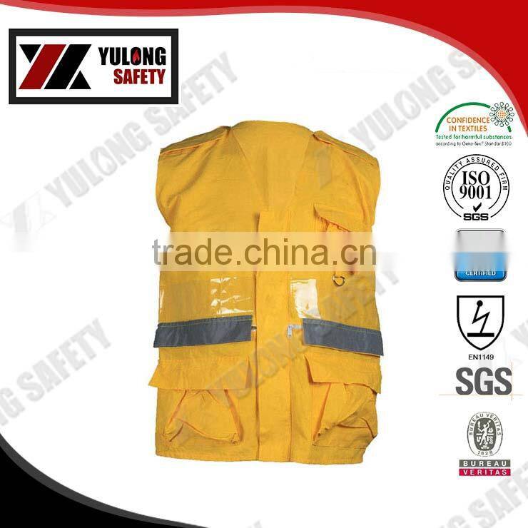 100% Cotton EN1149 Certification High Quality Short Delivery Time Anti-Static Safety Vest