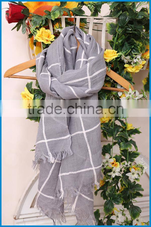 Wholesale new fashion 100% linen woman scarf