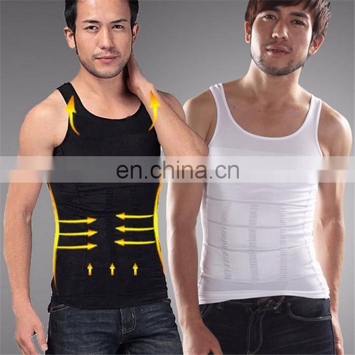Mens Slimming body shaper vest slim belly buster underwear compression vest