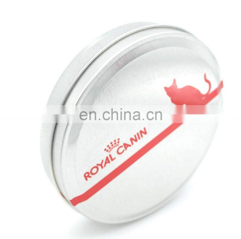 Custom round metal tin containers packing food