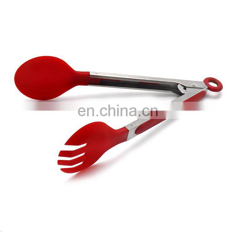Stainless Steel Kitchen Tongs Cooking Utensils BBQ Silicone Tongs
