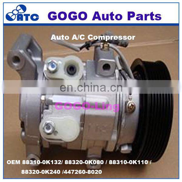 High Quality 10S11C Air Conditioning Compressor for Toy ota Hilux OEM 88310-0K132/ 88320-0K080 / 88310-0K110 /88320-0K240 /