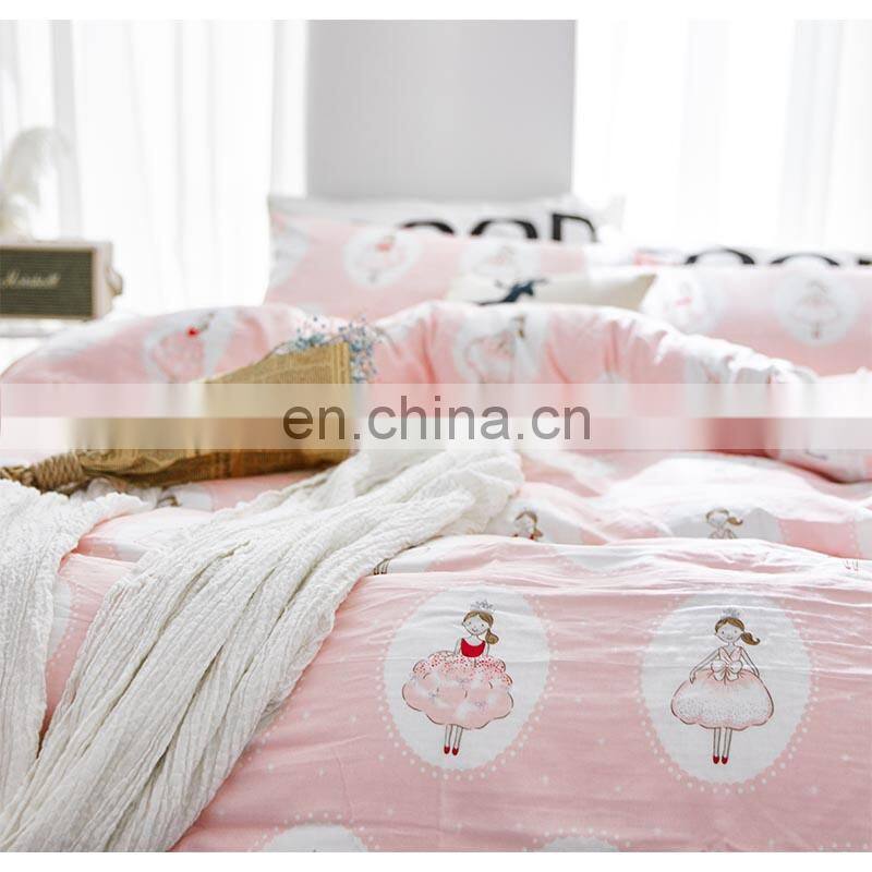 2018 new version 100% cotton bedding linen modern bed sets linen sheets duvet cover princess delicate pattern for living room