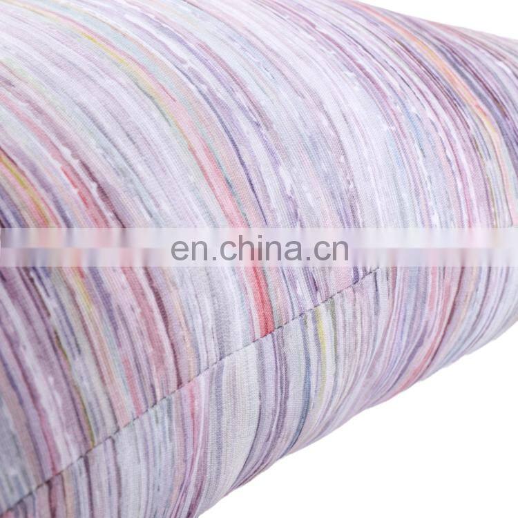 Polyester canvas printed creative melange striped space dye decorative pillow