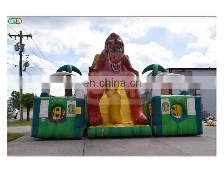 China clearance whole sale popular large dinosaur inflatable play ground for sale