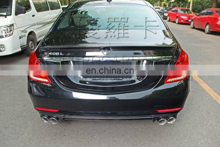 S-CLASS W222 S63 S65 B style carbon fiber rear diffuser with exhaust tips