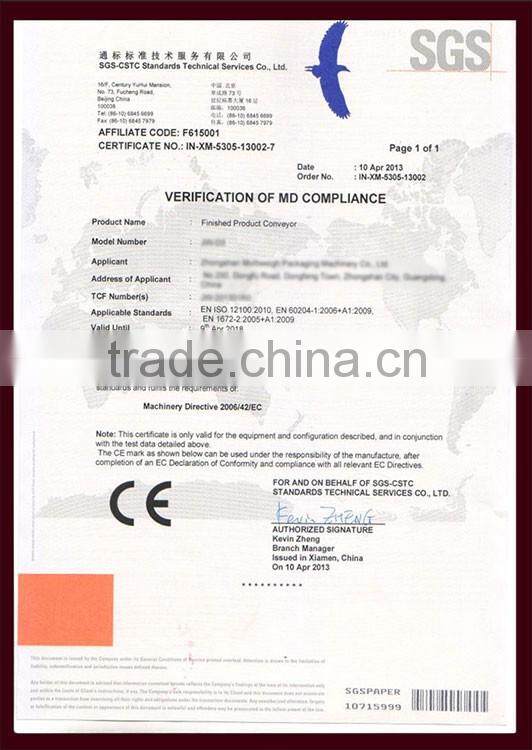 PenKan Z conveyer on packaging production line