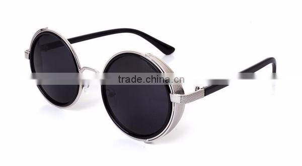hot selling unisex fashion retro classic metal frame small round sunglasses eyewear