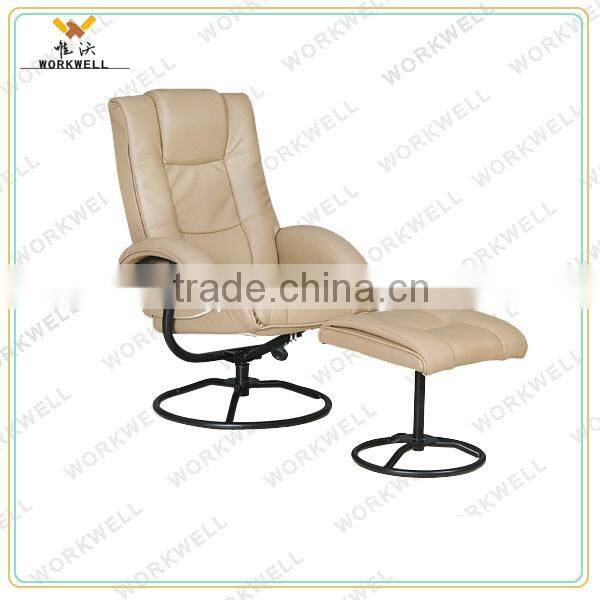 WorkWell living room recliner leather chairs with ottoman kw-R56