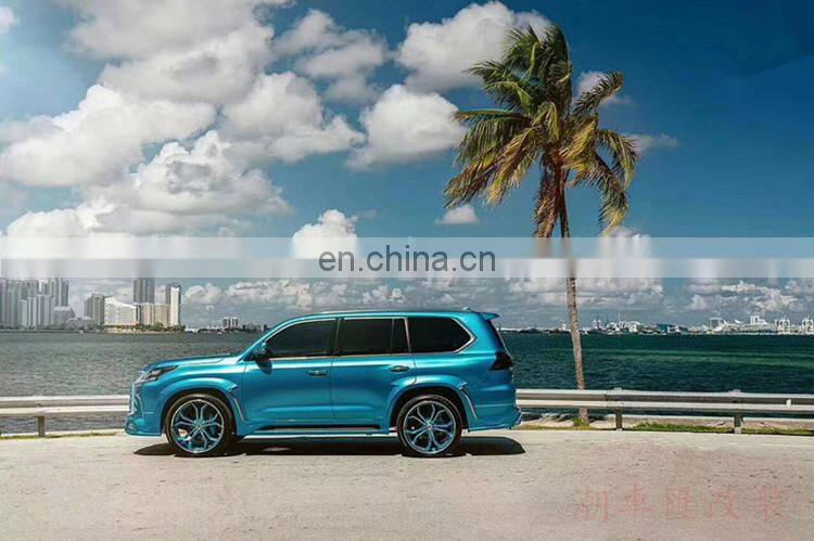 Runde Car Modification For Lexus LX570 2016 Upgrade WALD Style Wide Body Kit Front lip Rear lip Wheel Spoiler