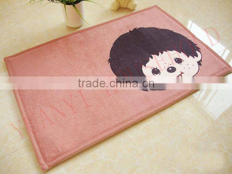 bule design bath mat non slip