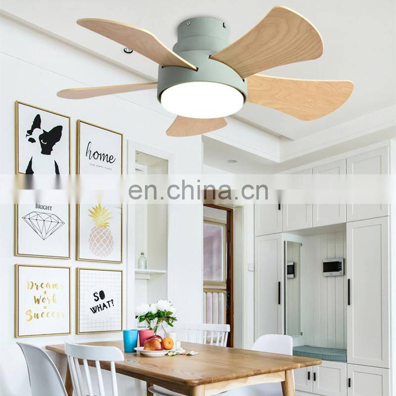 Ceiling fan 32 inch Thailand village style ceiling fan 5 Blades with LED light indoor&out door use remote control