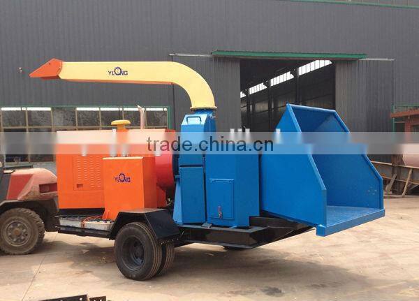 diesel mobile wood chipper/wood shredder (CE)