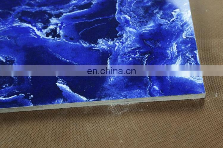 Luxury Polished Blue Synthetic Turkish Marble Tile For Sale