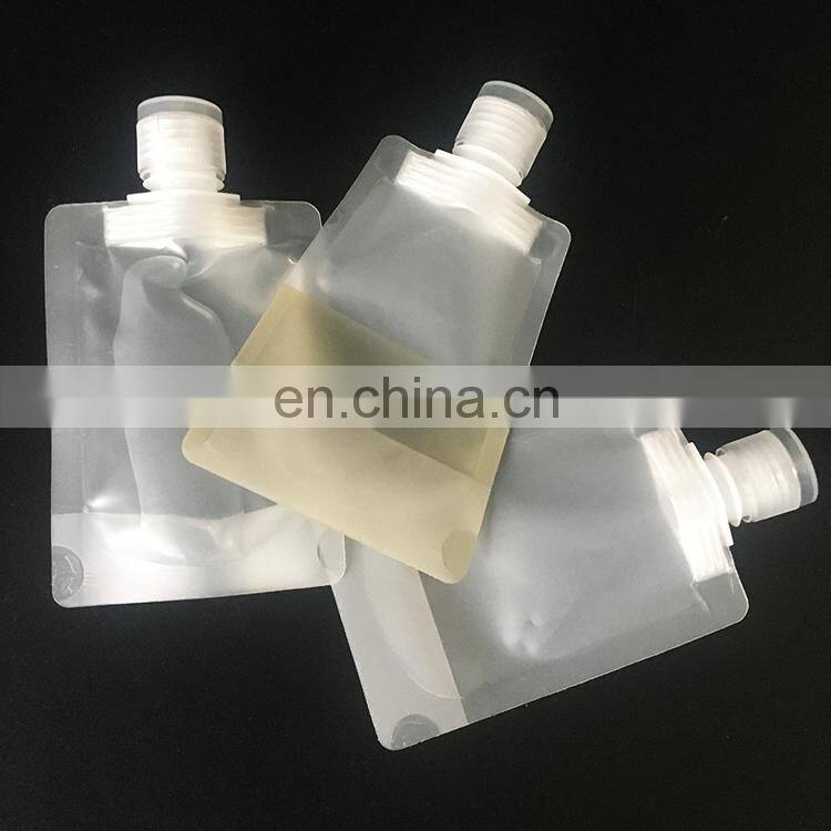 Custom print liquid packaging mylar spray refill pouch clear PET stand up plastic spray bottle for clean