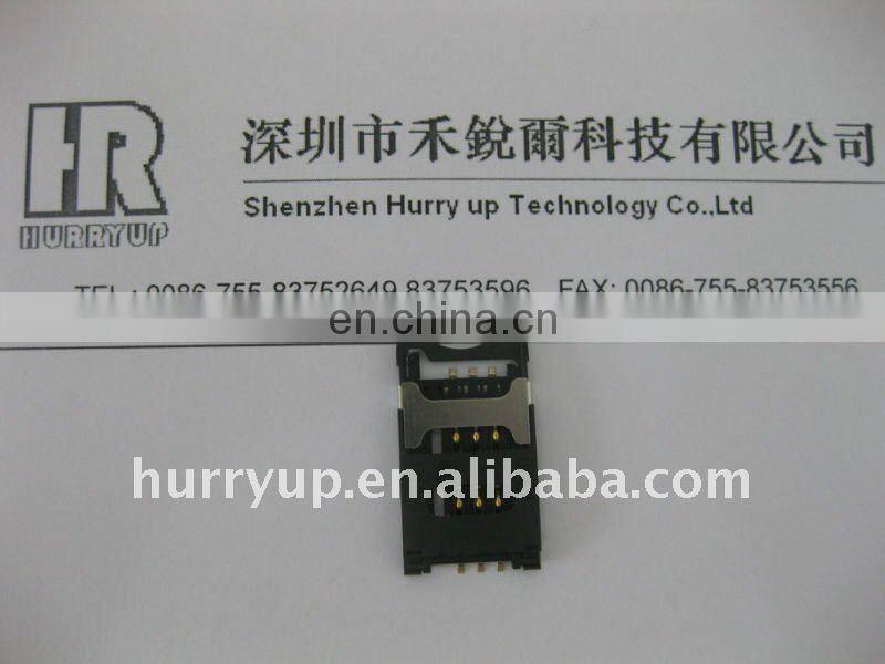 with CD Pin Stable Performance Push Type Nano SIM Card Holder connector