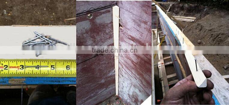 pvc foam fillet/Construction timber fillets/ triangle wood strips/ chamfer strips