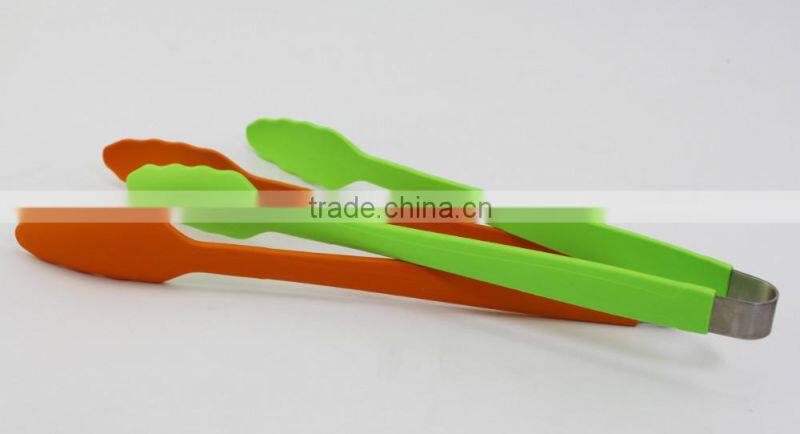 Cool Color Silicone Long Handle Kitchen Tongs