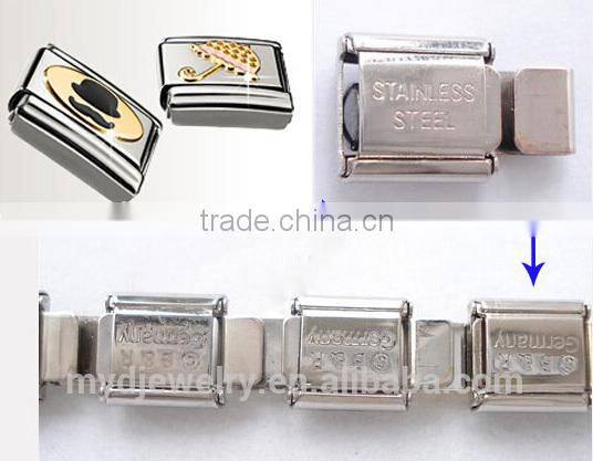 Mother's Day Mom and flower italian charms in 304 stainless steel bracelet