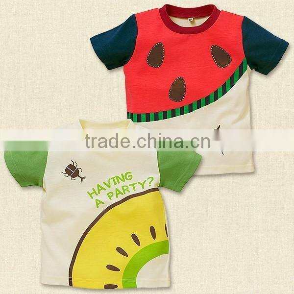 Ins Hot Sale Baby Boy Top Design Fruit Cotton Casual Boy Outfits