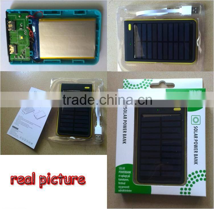 Solar charging treasure,Solar mobile power supply Cellular phone charging treasure 6000 mah