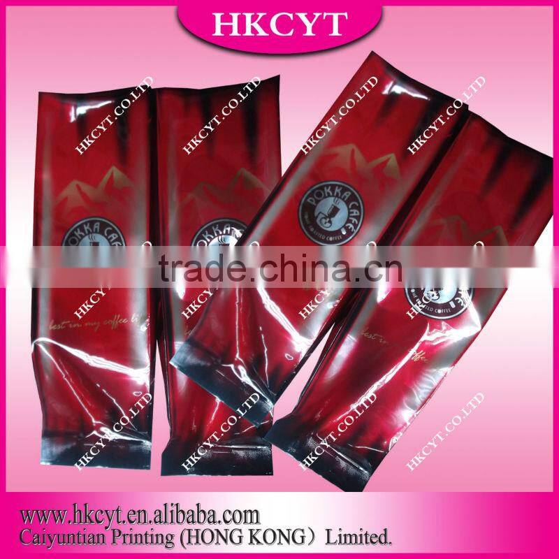 Plastic packaging bag/side gusset coffee bag/aluminum foil coffee bag