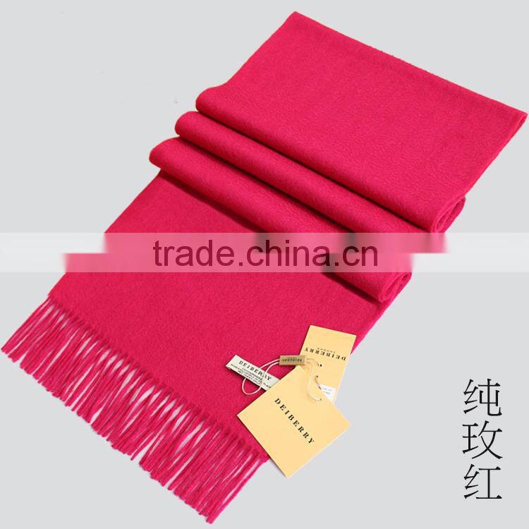 Wholesale Top Quality Unisex Woman Man Plain Pure 100% Wool Scarf