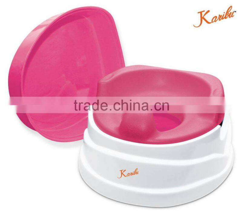PM3328 2015 China plastic baby assistant potty trainer with stepstool for promotion