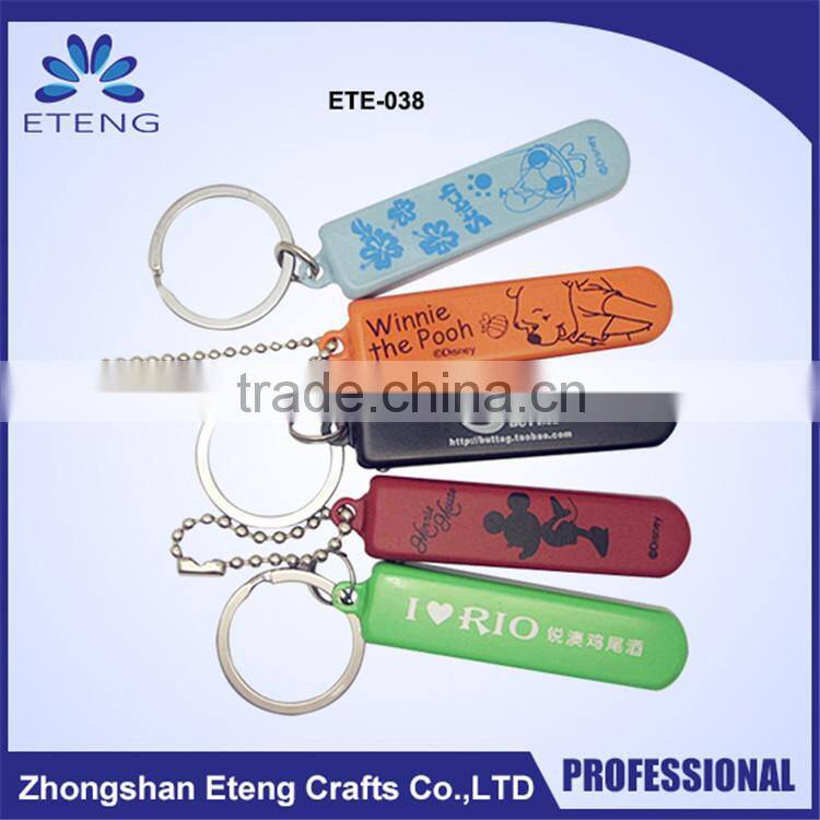 Promotion custom printed bottle opener keychain nail clipper
