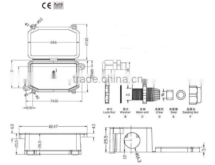 PVC waterproof junction box